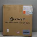 Safety 1st Easy Install Walk Thru Baby Gate for Doorway With Door, Dog Gates, Fits 29"-38", Easy Install 28" Tall, White