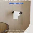 Matte Black Toilet Paper Holder Bathroom Double Post Pivoting Tissue Roll Holder Stainless Steel and Zinc Alloy Wall Mount