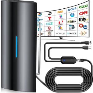 2900+ MilesOutdoor HD Antennas for Local Channels,2026 Digital Amtenna Indoor-Supports All TVs-38ft