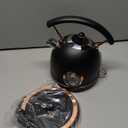 Rasonic Retro Electric Kettle Stainless Steel, 1.8L Tea Water Boiler, 1500W Fast Quiet Boil, Temperature Gauge, Auto Shut-Off, Boil-Dry Protection, Matt Black and Rose Gold