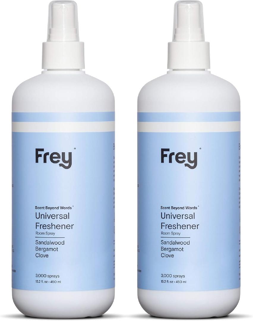 FREY Air Freshener Spray  Sandalwood Bergamot Clove | Natural Deodorizer & Odor Eliminator | Pack of 2 (15.2 Fl Oz (Pack of 2))