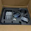 vicrays Ceramic Espresso Coffee Cups Set 4 oz Porcelain Espresso Cups with Saucers Spoons and Metal Stand for Tea Cafe Cappuccino Latte - Set of 6 - Blue