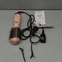 PLAVOGUE Mini Dual Voltage Hair Dryer Brush, 700 Watts Travel Hot Air Brush with European PlugIonic One Step Blow Dryer and Styling Brush with Ceramic Coating for Women for Home & Salon (Pink)