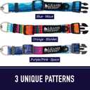 Leash Boss Martingale Collar for Dogs - Steel Chain | Reflective Nylon Dog Collar for Large Dogs, Medium and Small Dogs | No Pull Pet Training Collar Small (Medium-Large (16-19" Neck x 1" Wide), Purple/Pink - Space)