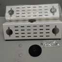 2 Pack Cable Management Under Desk White, Cinati 32" Large Cable Management Tray, Under Desk Alloy Steel Wire Organizers, Cord Hider Tray for Office and Home - Tape or Screw Installation