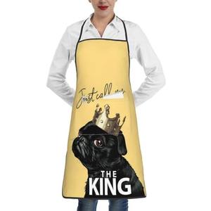 LANAIQO Cute Bib Aprons for Women Men Kitchen Chef Apron with Pockets Cooking