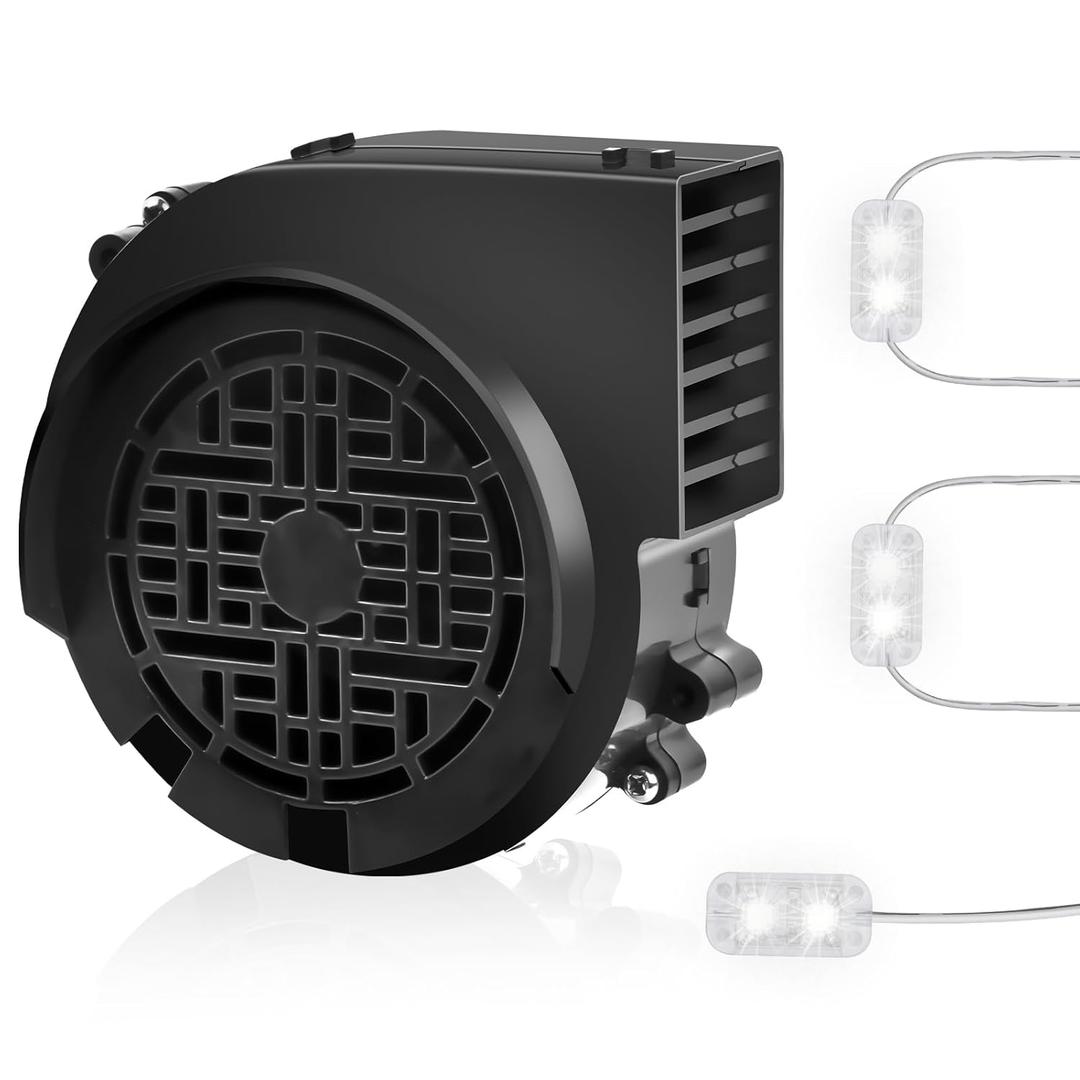 12V 0.8A Inflatable Motor for 3.5-6FT Christmas Halloween Inflatables with 1.5A Adapter 3 LED Light Fans Outdoor Replacement Blow Up Air Blower Fan Parts for Blow Up Yard Decorations