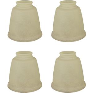 Aspen Creative Antique 23104-4 Transitional Style Replacement Bell Shaped Glass Shade, 2 1/8" Fitter Size, 4 1/2" high x 4 5/8" Diameter, 4 Pack, 4.625 inches x 4.5 inches