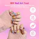 BETE Medium Square Clear Acrylic Nail Tips224Pcs 16 Sizes with Half Sizes, Tipex Instant Apex Full Cover False Nails, Pre-Shaped Strong Thick Press On Nails for Home & DIY Manicure