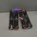 4 Pack Light up Sword Saber with FX Sound (on-Off Control) and Full Retractable Handle, 4 Colors LED Glow in The Dark Toy for Kids Adult