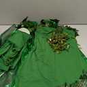 Morph Villain Costume For Women, Green Dress With Fake Leaves, Comic Con Costume For Women, Halloween Outfit S
