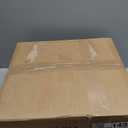 Small Vanity Stool Chair with Storage and Folding Back,4 Metal Legs with Anti-Slip Feet,Round Ottoman with Velvet Seat, Furry Padded Seat for Makeup, Bedroom (Black, Standard) (Pink)