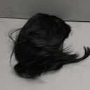 morvally Short Straight Bob Wig Heat Resistant Hair with Blunt Bangs Natural Looking Cosplay Costume Daily Wigs (12", Natural Black)