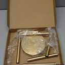 Gold Toilet Paper Holder with Shelf, Tissue Roll Holder Stand with Storage for Holding Extra 4 Toilet Paper Rolls, Stainless Steel Rustproof Freestanding (Brushed Gold)