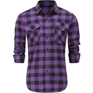Dioufond Mens Flannel Shirt Long Sleeve Camisas de Franela para Hombre, XL