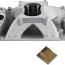 52033 Vortec Intake Manifold Aluminum Single Plane Compatible with Small Block Chevy GEN1 SBC 305 350 1996-2002 3,000-7,500 RPM Silver