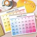 3 x 2026 Wall Calendar - 3 Month Wall Calendar 2026 Vertical, Dec. 2025 - Jan. 2027, 11.3" x 26", Calendar 2026, Lay - Flat, Holidays, Blocks