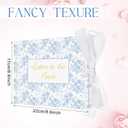 8.5 x 7 Inch Wedding Guest Book Letters to the Bride Scrapbook Wedding Memory Book Bridal DIY Blank Paper Scrapbook Photo Album Guest Sign (Blue,Classic)