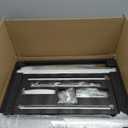 Floor Mobile TV Stand with Power Outlet, Rolling TV Cart for 27-65 Inch OLED LED Monitors, 6 Levels of Height Adjustment, Ambient Lighting on The Bottom Wheels Holds up to 88lbs, 400x400mm (White)