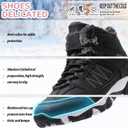 Littleplum Snow Boots for Women-Warm Fur Line Anti Slip Womens Winter Boots-Fashion Ankle Booties Sneakers for Outdoor Hiking (6, Dark Blue)