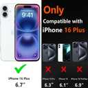 2 x Diverbox for iPhone 16 Plus Case [Shockproof] [Dropproof] [Tempered Glass Screen Protector + Camera Protectors] Heavy Duty Protection Phone Case Cover for Apple iPhone 16 Plus (Blue)