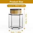 Vetacsion Set of 18 Magnetic Glass Spice Tins with 100 Preprinted Seasoning Label Stickers (Include Black Metal Wall-Plates)