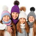 Tatuo 16 Pcs Faux Fur Pom Poms for Hat 4 Inches Large Fluffy Pom Balls for Crafts Knitting Beanies Shoes Scarves Bag Pompoms Keychain Charms Winter DIY Accessories (Black,Gray,Brown,White,Natural)