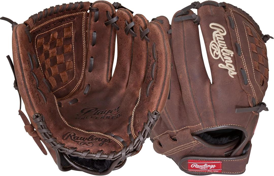 Rawlings | PLAYER PREFERRED Glove | Baseball/Softball | Right Hand Throw | 12.5" - Basket Web