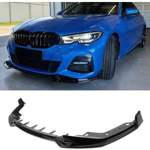 Front Lip Compatible with BMW G20 3 Series M Sport 330e 330i M340i 20192022, V Style Front Bumper Chin Splitter Spoiler for 330i 330e M340i (Gloss Black)
