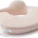 QSTEHEML Nursing Pillow for Breastfeeding - Adjustable Breastfeeding Pillows for Women with More Support & Removable Cover, Baby Feeding Pillow for Newborn Moms and Baby Essentials,Beige