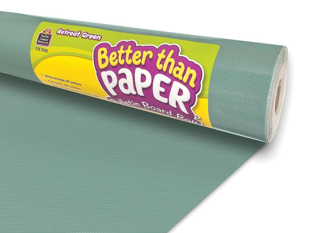 Teacher Created Resources Retreat Green Better Than Paper Bulletin Board Roll (TCR77525)