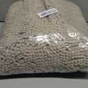 LOCHAS Luxury Bathroom Rug Shaggy Bath Mat 24 x 60 Inch, Washable Non Slip Bath Rugs for Bathroom Shower, Soft Plush Chenille Absorbent Carpets Mats, Beige