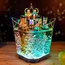 LED Ice Bucket - Portable Colorful Gradient Ice Bucket 6 Liter,Great for Home Bar, Chilling Beer, Champagne (Four Leaved Clover-1pcs)