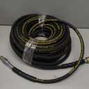 POHIR Power Washer Hose 100FT with 3/8'' Quick Connect, High Tensile Wire Braided Car Wash Water Hose with 2 Quick Connect Kits Compatible M22 14 mm, 1/4 Inch Hose for Pressure Washer, 4200 PSI