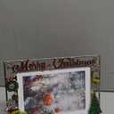 2025 Christmas Decorations Picture Frame 5x7 Snowflake Christmas Metal Photo Display Photo Frames with High Definition Glass Front Gift Ideas Tabletop Home Decorative (Snowman 2025)