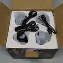 Fly Fans for Tables, Rechargeable Fly Fan for Outdoor Table, Food Fan Table Top with Colorful Light, Fly Spinner for Home Party Picnic, Restaurant, Camping