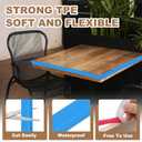 PATIKIL 3/8 Inch x 20 Feet U Shape Edge Banding, TPE Rubber Edge Trim Self Adhesive Veneer Edging Trim for Veneer Furniture Cabinets Shelves Table, Blue