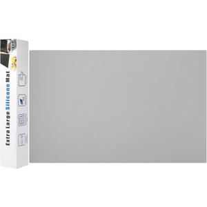 Silicone Mats for Kitchen Counter Thicker Extra Large Heat Resistant Mats Countertop Protector Liners for Bottom of Oven Air Fryer Coffee Maker, 24" x 16" x 2 mm, Grey (24"L x 16"W, Gray)