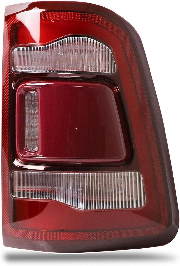 LED Tail Lights Red Cover w/o Blind Spot Compatible With 2019-2023 Dodge Ram 1500 Right Passenger Side Replace 55112990AD