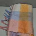 Chunky Scarf for Women Winter Plaid Thick Warm Long Shawl Wraps Cold Weather Big Christmas Fashion Blanket Scarves (Blue Pink Beige 16)