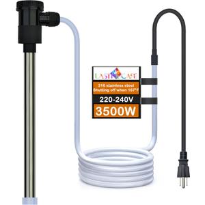 240V 3500W Fully Submersible Pool & Hot Tub Portable Electric Immersion Water Heater with WiFi Timer, Auto Shut Off & Temp Control for Spa, Pool, Above Ground Pool, Bathtub and Baptistry