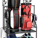 VOPEAK Golf Bag Organizer, Golf Bag Stand, Golf Organizer for Golf Clubs, Golf Balls, Golf Equipment Accessories, Easy Assembly Golf Storage Organizer for Garage, Club