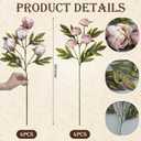 Thiccywoov 8 Pcs Faux Peony Stems Flowers Bulk Vintage Artificial Silk Peonies Stems Real Look Fake Peonies Branch for Vase Filler DIY Bouquet Centerpiece Home Indoor Outdoor Decor (Brownish)