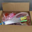 OLUPP 148 PCS Glow in the Dark Party Supplies, 16 Fiber Optic Wands, 14 LED Glasses, 100 Glow Sticks and 18 LED Hair Clips Fiber Optic for Neon Party, Wedding, Birthday, Concert, New Year