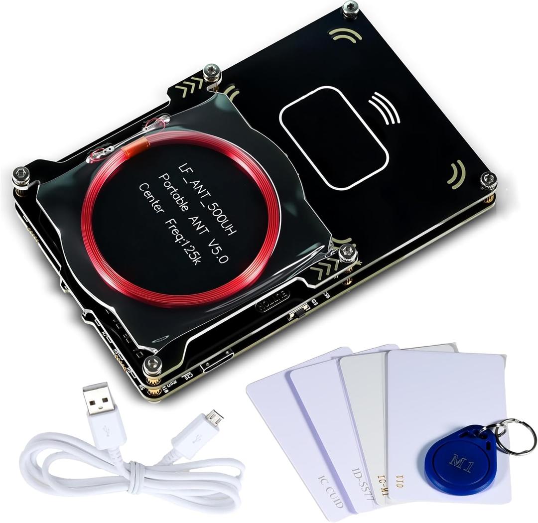 Proxmark3 Easy V3.0 DEV Kit, RDV4 Memory ID M1 IC RFID Card Reader Decryptor Decoder with Integrated Antenna, 5X HF LF IC ID Cards Black Proxmark3 Easy V3.0 DEV Kit, RDV4 Memory ID M1 IC RFID Card Reader Decryptor Decoder with Integrated Antenna, 5X HF LF IC ID Cards Black