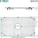 Serene Valley Sink Bottom Grid 28-9/16" X 15-9/16", Centered Drain with Corner Radius 3/8", Sink Protector NDG2916C
