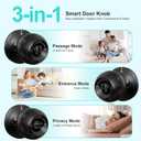JO.KO Fingerprint Door Lock, Biometric Door Lock with App Control & Key, Smart Door Lock for Bedroom, Entry Door, Keyless Finger Print Door Knob with Thumb Print Black