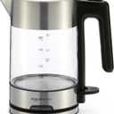 Amazon Basics Electric Kettle with Glass Carafe for Tea and Coffee, Fast Boiling, Auto Shut-Off, Boil-Dry Protection, Temperature Control, Removable Filter, 1 Liter, 1500W, BPA-Free