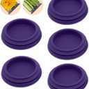 Wide Mouth Mason Jar Lids - Large Mouth Canning Lids Fit for All Wide Mouth Mason Jars,Food Grade Silicone Mason Jar Caps,Dishwasher Safe,Leak Proof Reusable Lids,5 Pack