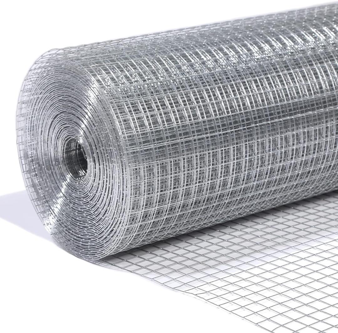 1/2 inch Hardware Cloth 36 inch x 50 Foot,Hot-Dipped Galvanized After Welding, Wire Screen Mesh Roll Chicken Wire Fence Roll Gopher Wire Mesh Tree Guard Wire Mesh Roll, 1/2in 36in x 50ft 19Gauge